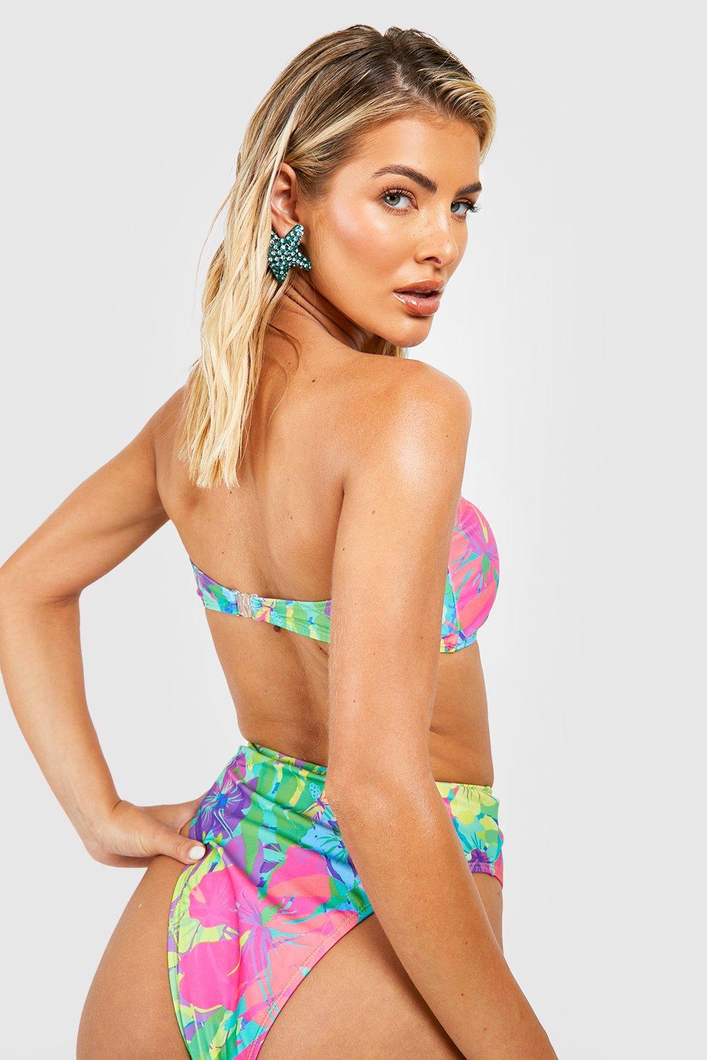 Tropical Bandeau Bikini Top